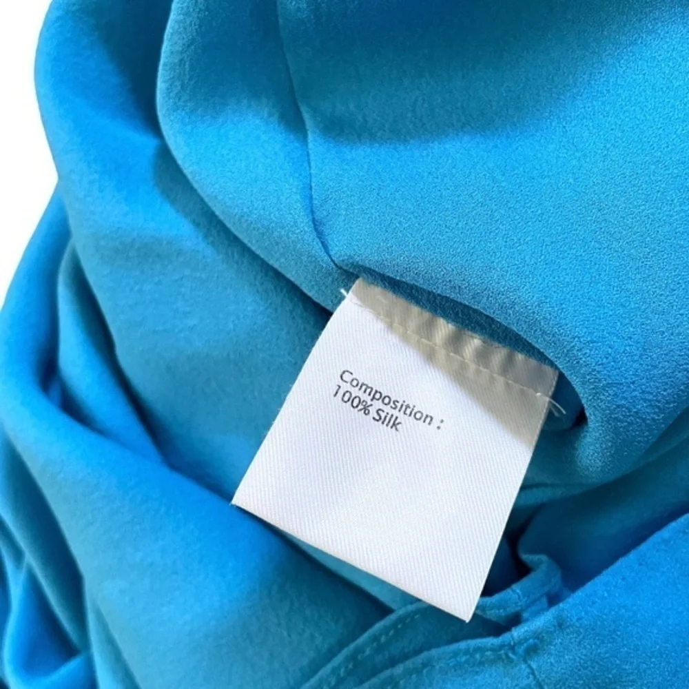 3.1 Phillip Lim Runway Silk Turquoise Blue Strapless Mini Dress Fall 2007